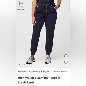 Figs Scrub Pants- Women’s Navy Zamora- High Waisted Scrub Pants size medium.
